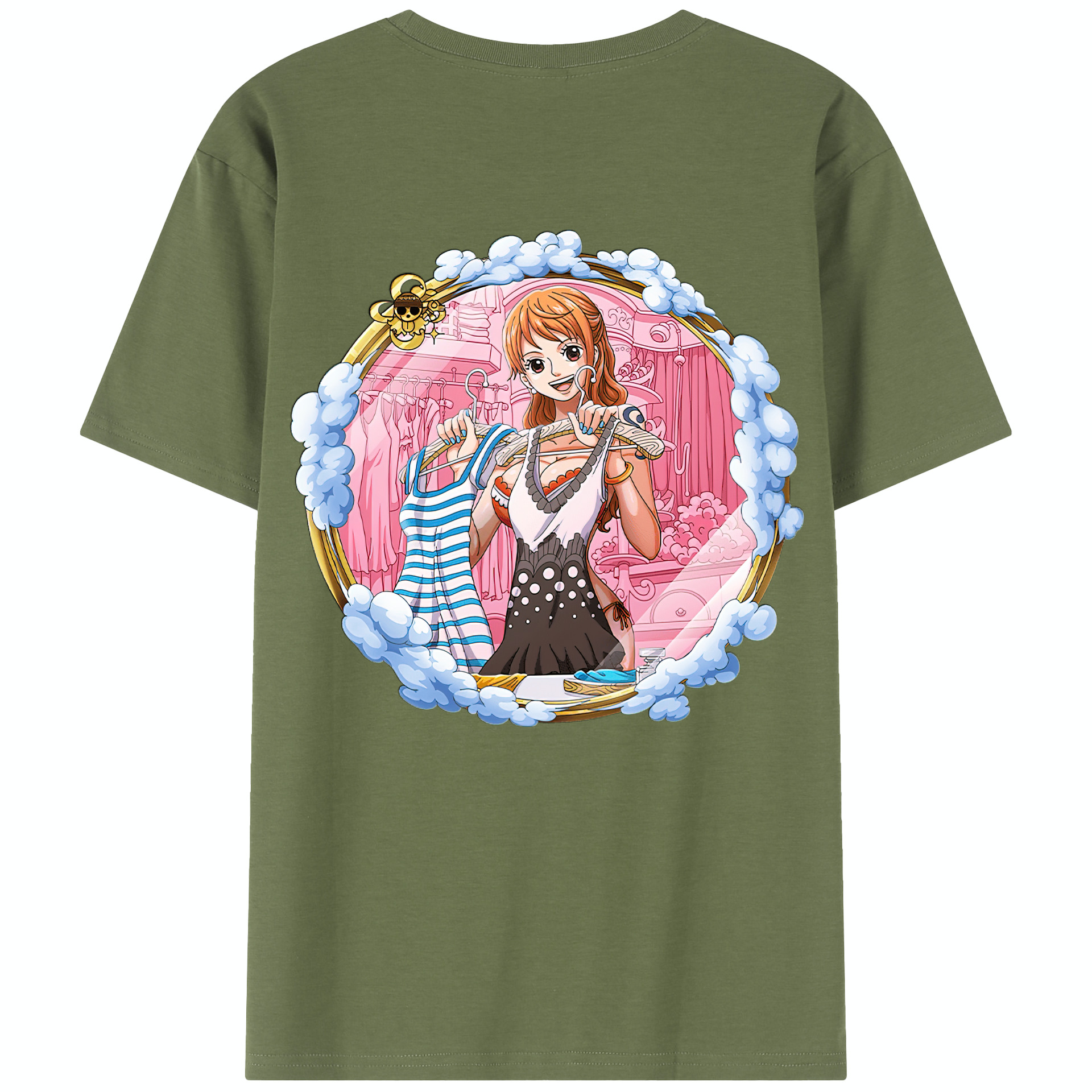 ワンピース ナミ ONE PIECE Nami 綿100％半袖Tシャツ（背面プリント）
